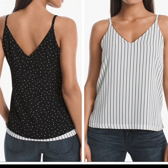 White House Black Market Tops - WHBM REVERSIBLE WOVEN CAMI